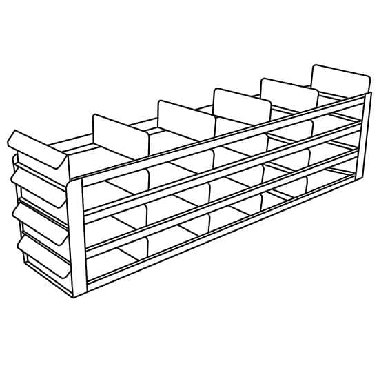 Cole-Parmer Upright Freezer Sliding Tray Eco-Racks for Standard 3