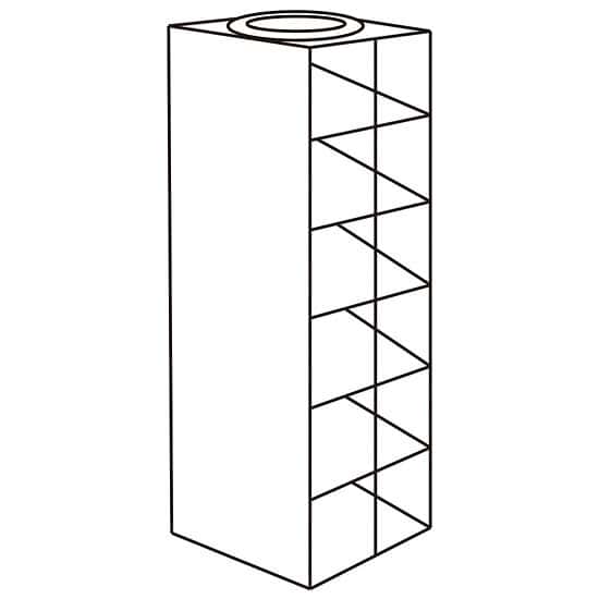 Cole-Parmer Vertical/Chest Aluminum Rack for Standard 3