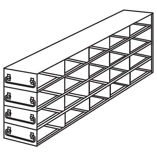 Cole-Parmer Upright Freezer Drawer Rack for Microtube Boxes with 1 1/8