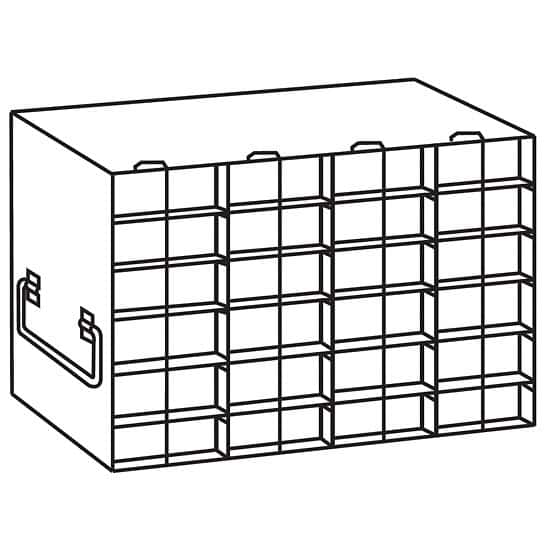 Cole-Parmer Upright Freezer Rack for 0.2 mL Tube 96-Well PCR Boxes, 4 x 6 Array