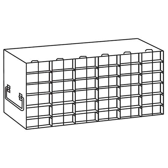 Cole-Parmer Upright Freezer Rack for 0.2 mL Tube 96-Well PCR Boxes, 6 x 6 Array
