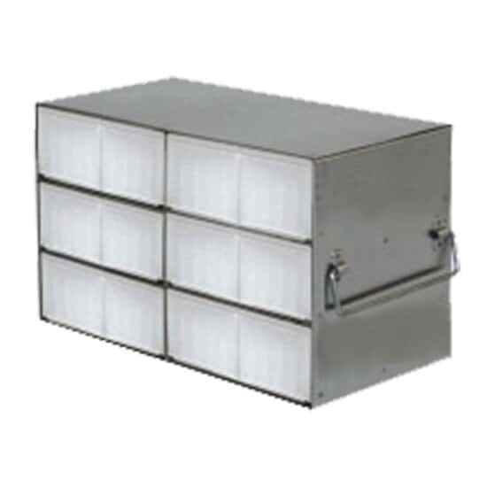 Cole-Parmer Upright Freezer Rack for 50-Cell 0.5 mL Microtube Boxes, 2 x 3 x 2 Array