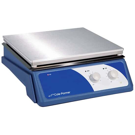ColeParmer Analog Stirring Hot Plate, 12" x 12", aluminum, 230 VAC