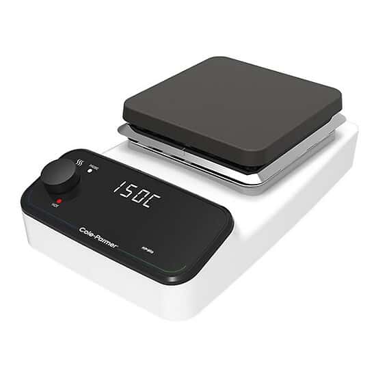 Cole-Parmer HP-300-WS Digital Hot Plate, 15 x 15 cm, Aluminum, White; 230 VAC