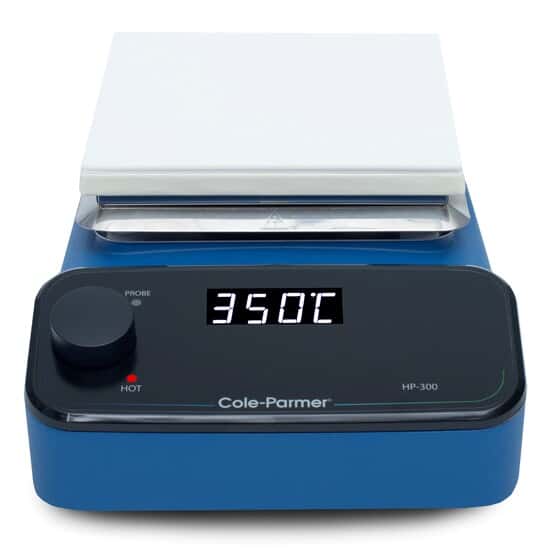 Cole-Parmer HP-300-BC Digital Hot Plate, 15 x 15 cm, Ceramic, Blue; 230 VAC