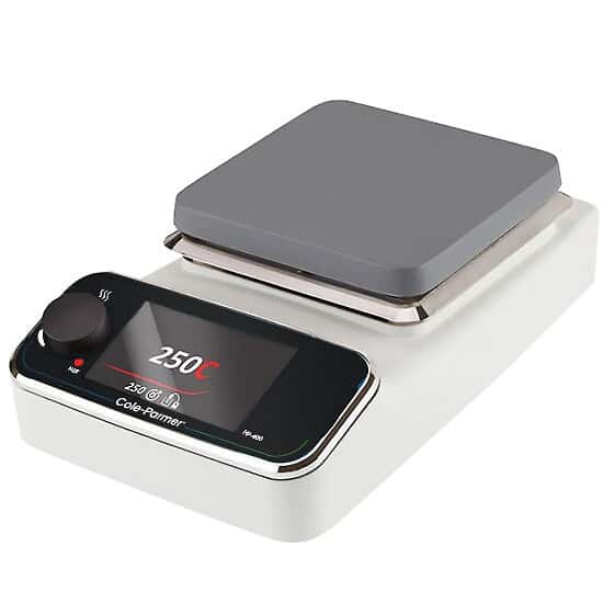 Cole-Parmer HP-400-W Premium Digital Hot Plate, 15 x 15 cm, Aluminum, White; 230 VAC
