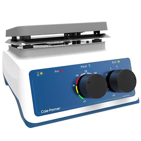 Cole-Parmer SHP-200-S Undergrad Analog Stirring Hot Plate, 15 x 15 cm, Aluminum; 230 VAC