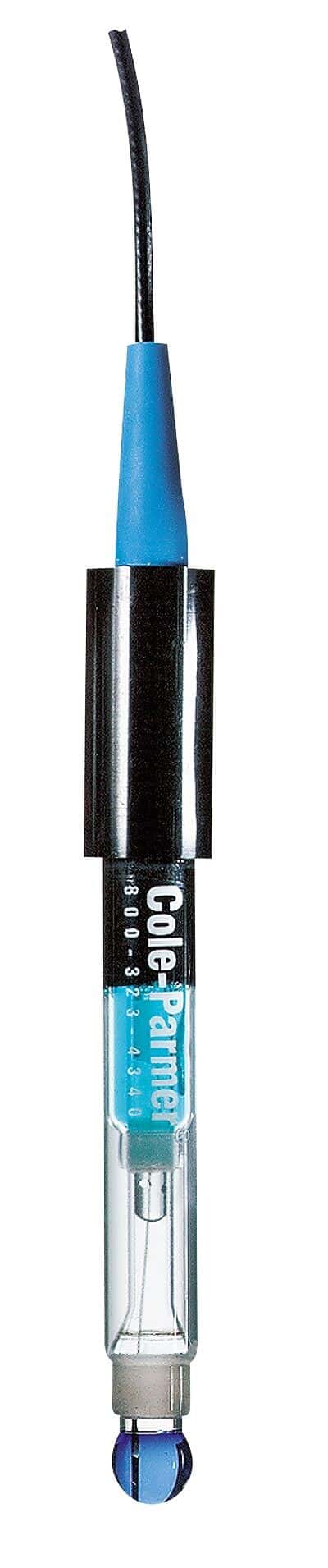 Cole-Parmer pH Probe, DJ/Glass/1kOhm RTD/12 mm/10'; Spade/BNC