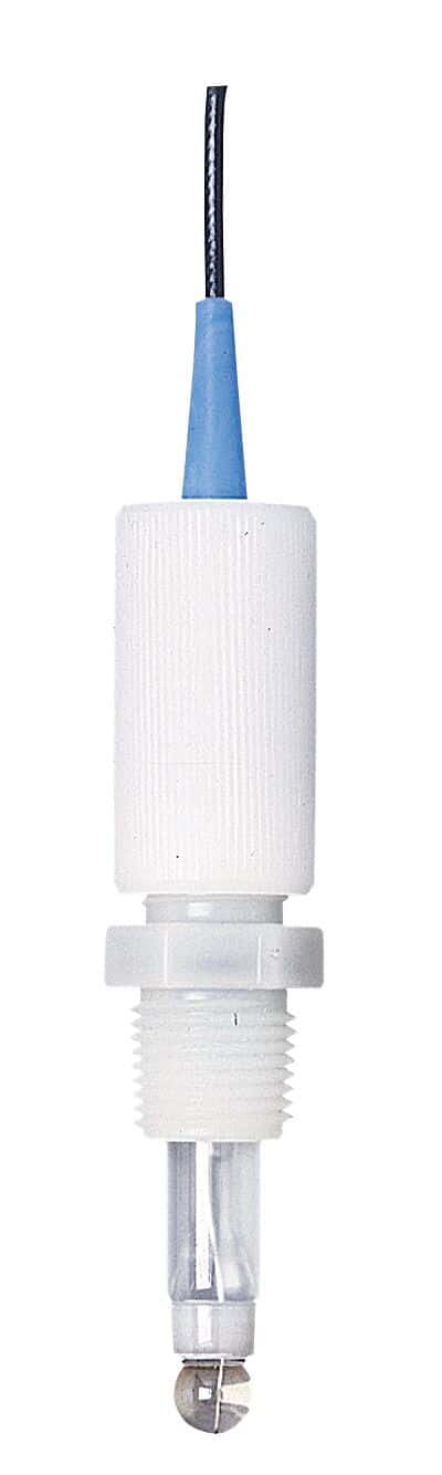 Cole-Parmer pH Electrode Housing, threaded/in-line, w/o bulb guard, PVDF