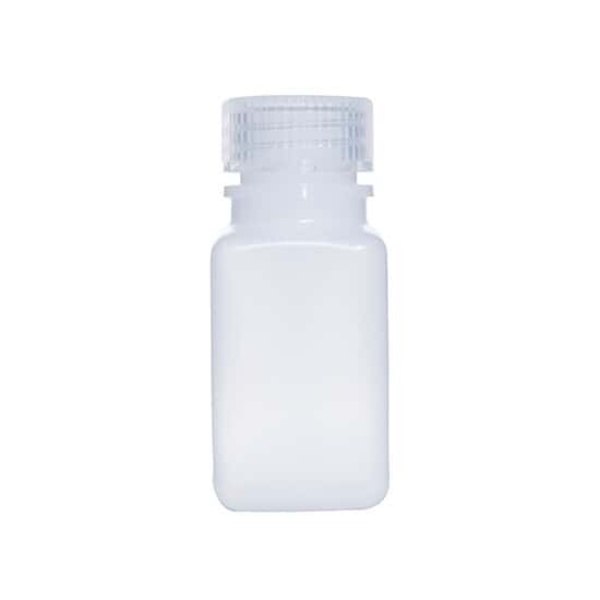 Cole-Parmer Square Wide-Mouth Plastic Bottle, HDPE, 60mL; 12/PK