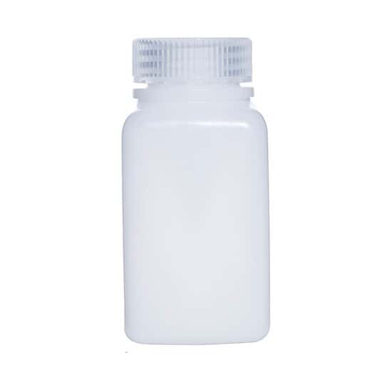 Cole-Parmer Square Wide-Mouth Plastic Bottle, HDPE, 175mL; 12/PK