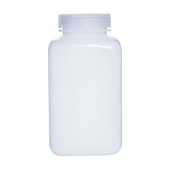 Cole-Parmer Square Wide-Mouth Plastic Bottle, HDPE, 1000mL; 6/PK
