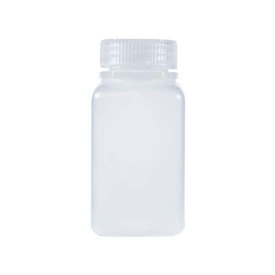 Cole-Parmer Square Wide-Mouth Plastic Bottle, PPCO, 175mL; 12/PK