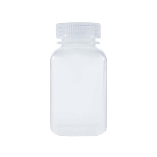 Cole-Parmer Square Wide-Mouth Plastic Bottle, PPCO, 250mL; 12/PK