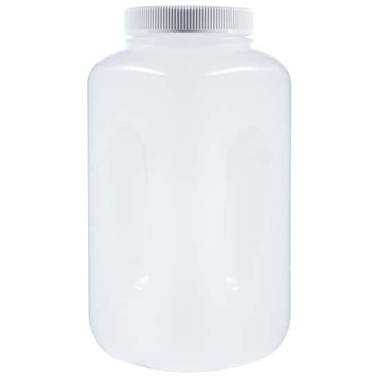 Cole-Parmer Square Wide-Mouth Plastic Bottle, PPCO, 4000mL