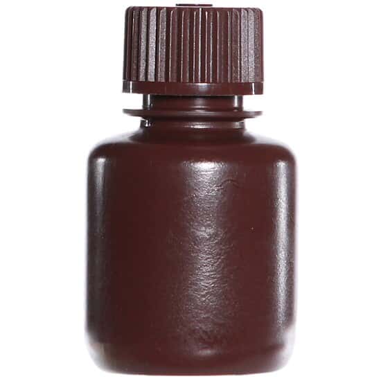 Cole-Parmer Amber Narrow-Mouth Plastic Bottle, HDPE, 30mL (1oz); 12/PK