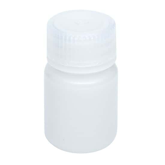 Cole-Parmer Economy Wide-Mouth Plastic Bottle, HDPE, 30mL (1oz); 12/PK