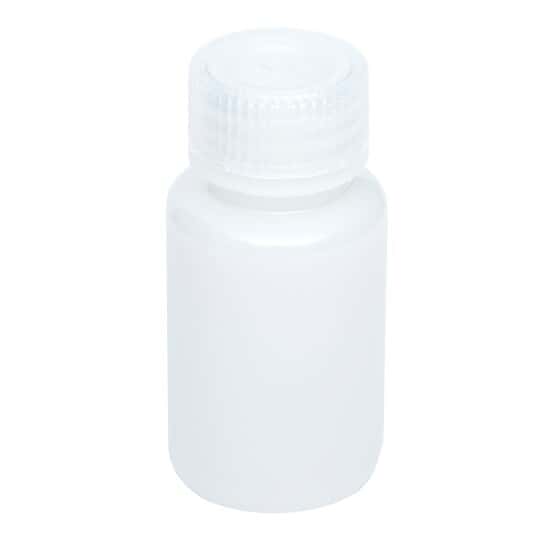Cole-Parmer Economy Wide-Mouth Plastic Bottle, HDPE, 60mL (2oz); 12/PK
