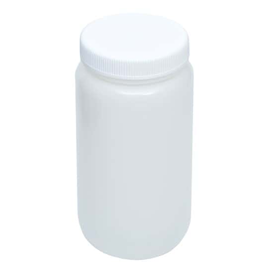 Cole-Parmer Economy Wide-Mouth Plastic Bottle, HDPE, 2000mL