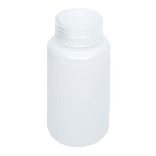 Cole-Parmer Economy Wide-Mouth Plastic Bottle, HDPE, 250mL (8oz); 12/PK