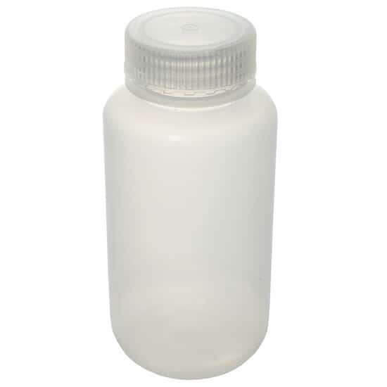 Cole-Parmer Wide-Mouth Plastic Bottle, PP, 250mL (8 oz); 12/PK