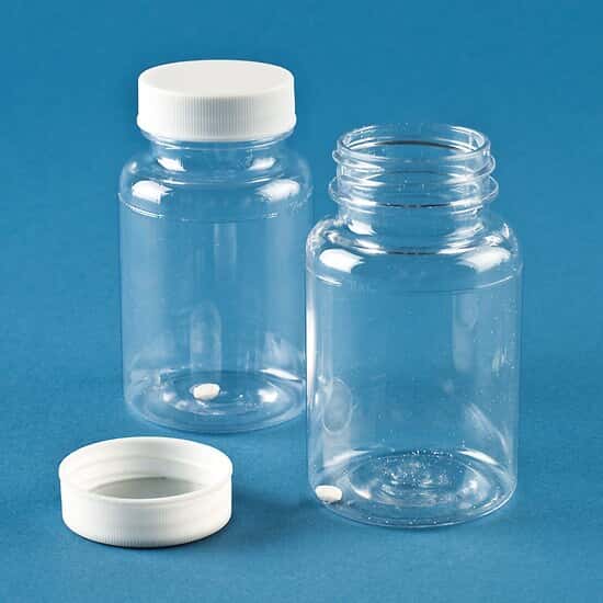 Disposable Sterile Sampling Vials, ScrewTop Caps, PC, 120 mL; 100/CS from ColeParmer