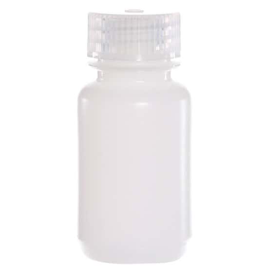 Cole-Parmer Wide-Mouth Plastic Bottle, HDPE, 60mL (2oz); 12/PK