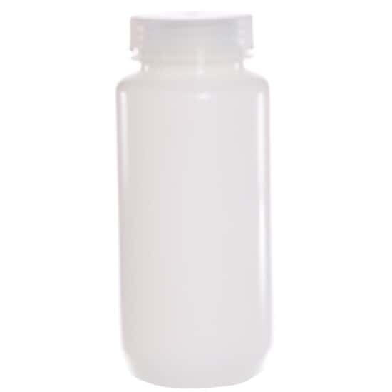 Cole-Parmer Wide-Mouth Plastic Bottle, HDPE, 500mL (16oz); 12/PK