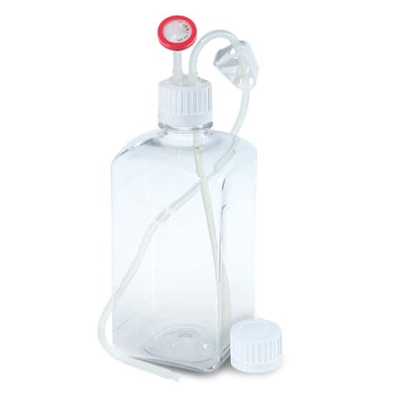 Cole-Parmer Sterile Media Bottle Assemblies, Vented with Tubing, PETG, 1000 mL (33.8 oz); 10/Cs