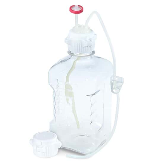 Cole-Parmer Sterile Media Bottle Assemblies, Vented with Tubing, PETG, 2000 mL (67.6 oz); 10/Cs