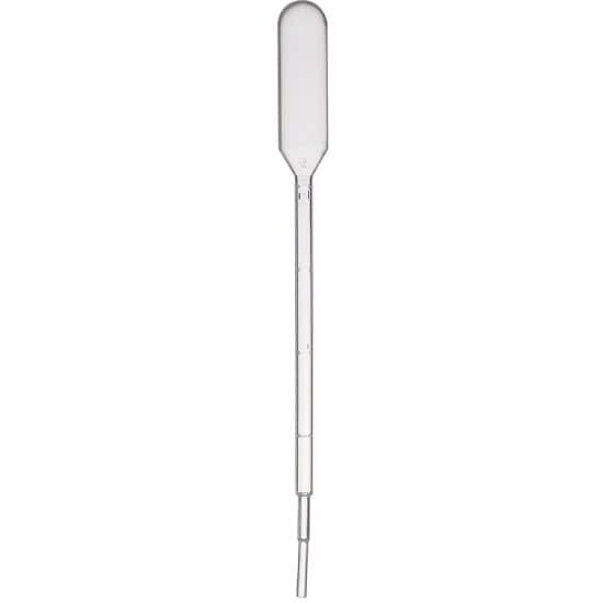 Cole-Parmer Economic Transfer Pipette, Capacity 5 mL, Large Bulb, Graduation Range 0.25 to 1 mL; 500/Box