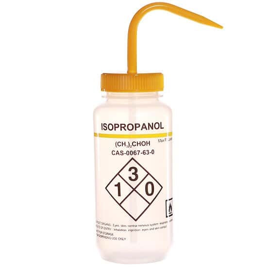 Cole-Parmer Safety Wash Bottle, LDPE, Isopropanol, 500mL (16oz); 6/PK