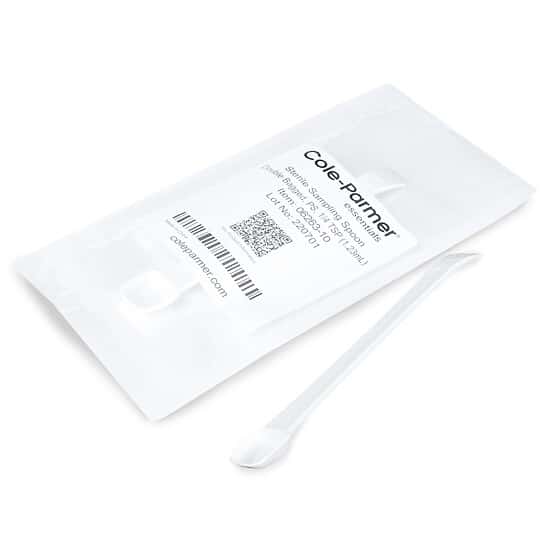 Cole-Parmer Sterile Lab Sampling Spoons, Polystyrene, 1/4 tsp (1.25 mL); 200/CS