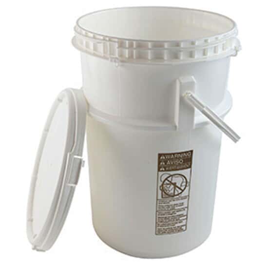 Cole-Parmer Screw-Top HDPE Pail with Handle, 6 Gal (23 L)