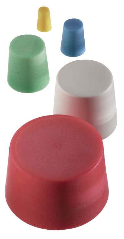 Cole-Parmer Solid Color-Coded Silicone Stoppers, Standard Size 14, Pink; 1/Bag