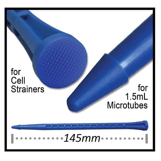 Cole-Parmer Double-Sided Pestle for Cell Strainers, Sterile, Individually Wrapped; 50/Pk