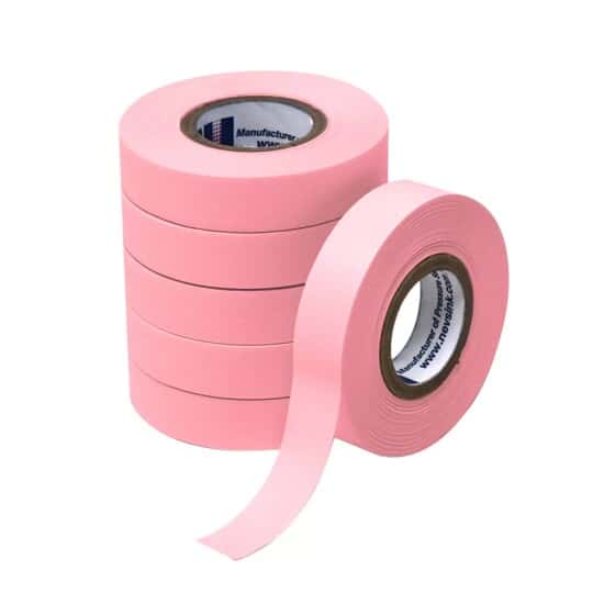 Cole-Parmer Write-On Lab Labeling Tape, Pink, 1.27 cm (1/2