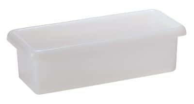 Rectangular high-density polyethylene utility tray, 1.1 gallon