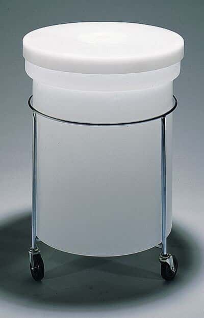 Heavy-Duty, Round Mobile Container, HDPE, 26 Gal
