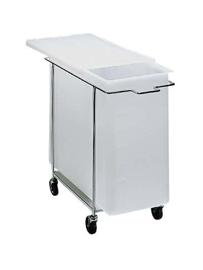 Rectangular Mobile Bin with Lid, HDPE, 35 Gal