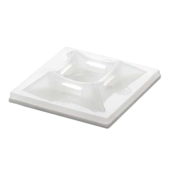 Cole-Parmer Self-Adhering Nylon Cable Zip Tie Mounts, 1”; 100/PK