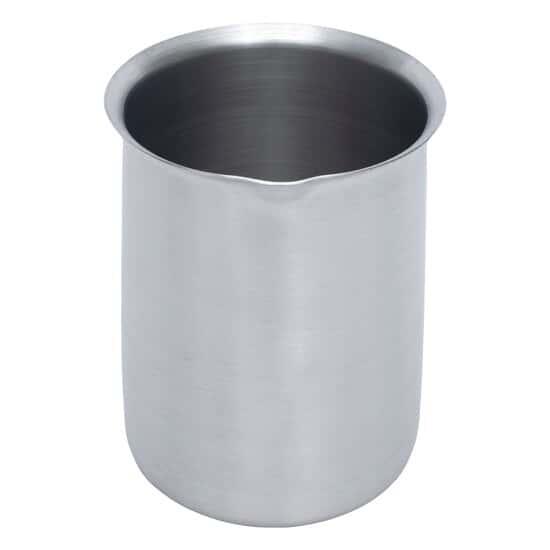 Cole-Parmer Stainless steel Griffin-style beaker with easy-pour rim, 600 mL
