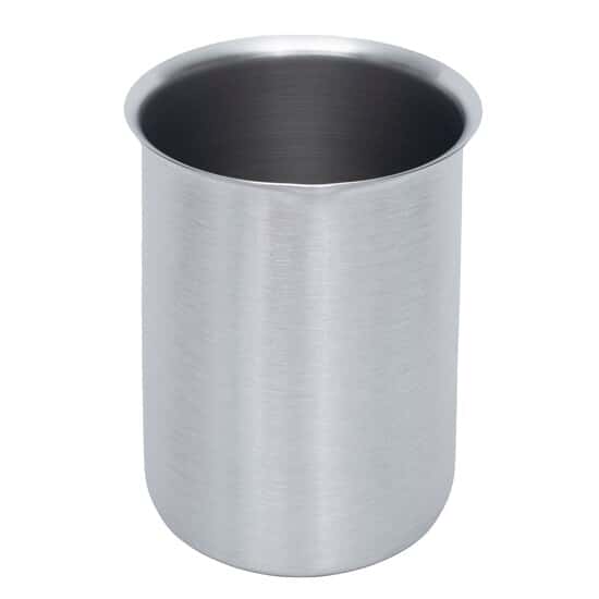 Cole-Parmer Stainless-steel Griffin-style beaker with easy-pour rim, 1200 mL
