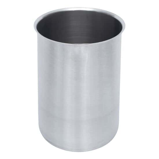 Cole-Parmer Stainless-steel Griffin-style beaker with easy-pour rim, 4000 mL