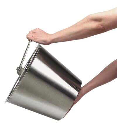 Cole-Parmer Stainless Steel Pail without Side Handle, 16 qt