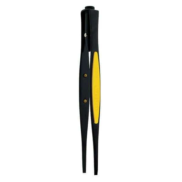 Lighted Tweezers, Blunt Tip, HeatedTreated Steel; 1/Pk from ColeParmer