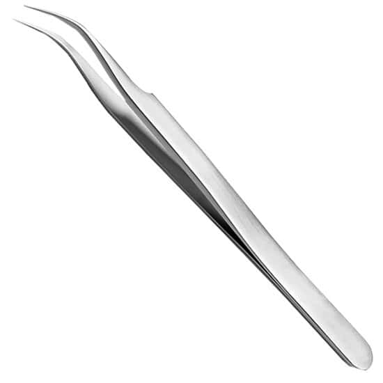 ColeParmer Precision Stainless Steel Tweezers w/ Fine, Curved Tips