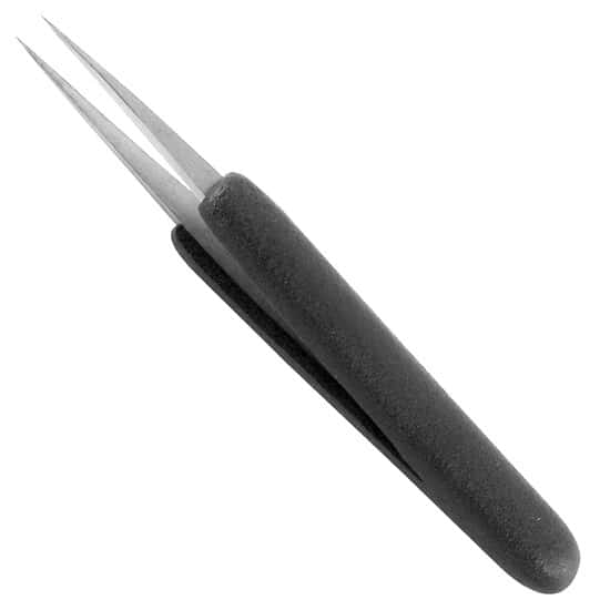 Cole-Parmer 3.SA.DN.6 Foam Grip Tweezers w/ Long, Very Sharp, Fine Tips