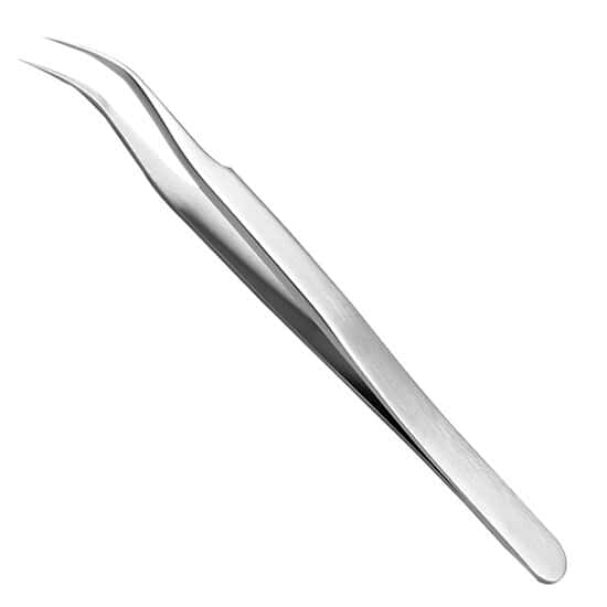 Cole-Parmer 7.TA.0 Titanium Tweezers w/ Curved, Very Fine Tips