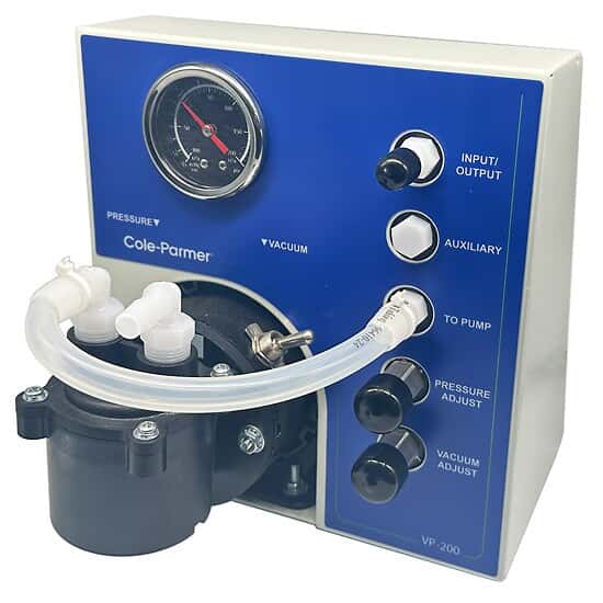Cole-Parmer VP-200 Air Cadet Vacuum/Pressure Pump Station, Diaphragm, 0.6 cfm; 115 VAC